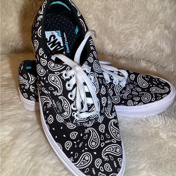 Vans Era Comfycush paisley black/white sneakers men’s 7.5/womens 9 - Picture 3 of 6